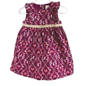 Gymboree Baby Girl Pink Gold Bunny Dress 18-24 Months Holiday Party